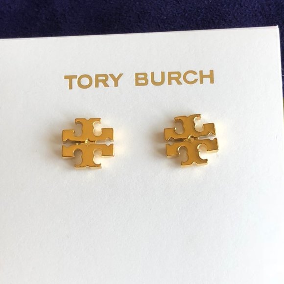 Tory Burch Jewelry - Tory Burch Double T Stud Earrings-Gold